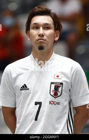 Jaen, Espagne. 31 août 2021. Yuki Murota (JPN) Futsal : Tournoi de football intérieur région Andalucia Europea del Deporte match entre l'Espagne 2-0 Japon au Palacio de Deportes Olivo Arena à Jaen, Espagne . Crédit: Mutsu Kawamori/AFLO/Alay Live News Banque D'Images