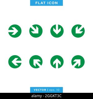 Jeu de flèches icône vecteur stock illustration modèle de conception. Vecteur modifiable EPS 10. Illustration de Vecteur