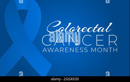 Blue Colorectal cancer Awareness Month Illustration de fond Illustration de Vecteur