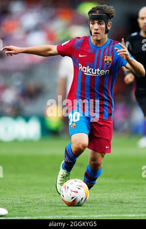 Barcelone, Espagne. Crédit : D. 29 août 2021. GAVI (Barcelone) football : match espagnol 'la Liga Santander' entre le FC Barcelone 2-1 Getafe au stade Camp Nou à Barcelone, Espagne. Credit: D .Nakashima/AFLO/Alamy Live News Banque D'Images