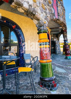 Hundertwasserhaus, maison, Altenrhein, Lac de Constance, architecture, Oeuvre d'art, Suisse Banque D'Images