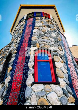 Hundertwasserhaus, maison, Altenrhein, Lac de Constance, architecture, Oeuvre d'art, Suisse Banque D'Images