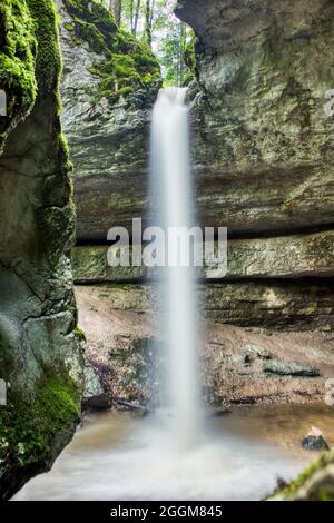 Cascade, Bief de Vautenaivre Banque D'Images