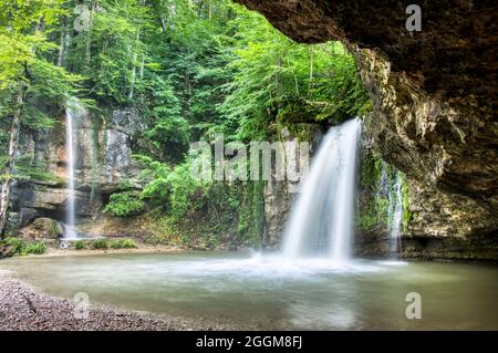 Chute d'eau de Giessen, Basellandschaft Banque D'Images