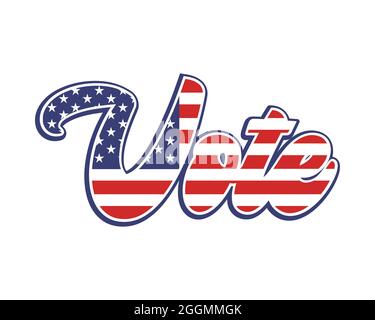 Voter signe de l'élection, mi-mandat bannière de vote présidentielle fond blanc, candidat républicain, politique, politique, Etats-Unis d'Amérique, américain Banque D'Images