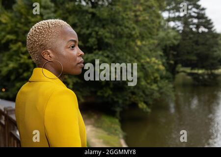 La Belge Cynthia Bolingo Mbongo pose pour le photographe lors de la soirée de gala de l'édition 2021 de la rencontre d'athlétisme Memorial Van Damme, mer Banque D'Images