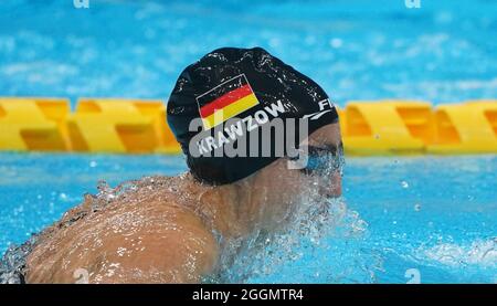 Tokio, Japon. 1er septembre 2021. Jeux paralympiques: Natation, femmes, finale, 100m coup de sein. Elena Kravtsov de l'Allemagne en action. Credit: Marcus Brandt/dpa/Alay Live News Banque D'Images