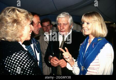 60. Geburtstag von Henriette von Bohlen und Halbach in Kitzbühel, Österreich 1993. Gunter et Mirja Sachs au 60ème anniversaire de Henriette von Bohlen und Halbach à Kitzbuehel, Autriche 1993. Banque D'Images