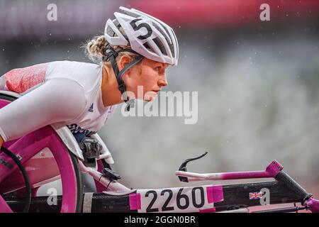 TOKYO, JAPON. 02 septembre 2021. Samantha Kinghorn (GBR) à WomenÕs 400m - T53 lors de la compétition d'athlétisme - Tokyo 2020 Jeux paralympiques au stade olympique le jeudi 02 septembre 2021 à TOKYO, JAPON. Credit: Taka G Wu/Alay Live News Banque D'Images