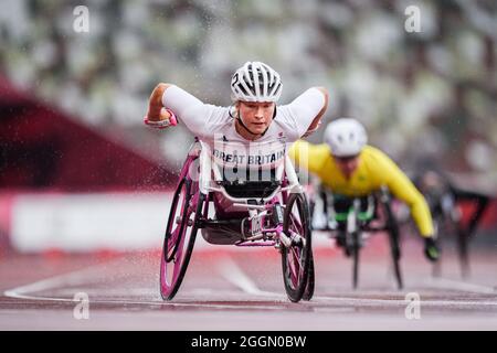 TOKYO, JAPON. 02 septembre 2021. Samantha Kinghorn (GBR) à WomenÕs 400m - T53 lors de la compétition d'athlétisme - Tokyo 2020 Jeux paralympiques au stade olympique le jeudi 02 septembre 2021 à TOKYO, JAPON. Credit: Taka G Wu/Alay Live News Banque D'Images