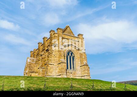 La chapelle Sainte-Catherine, petite chapelle située sur une colline au-dessus du village d'Abbotsbury, à Dorset, dans le sud-ouest de l'Angleterre, dédiée à Sainte-Catherine d'Alexandrie Banque D'Images