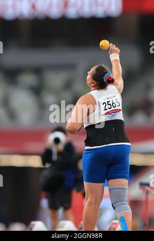 LIPATNIKOVA Galina (PRC) participe à la finale Athletics - Women's Shot Put - F36 lors des Jeux paralympiques de Tokyo de 2020 le 1er septembre 2021 au stade olympique de Tokyo, au Japon. Crédit: Daisuke Asauchi/AFLO SPORT/Alay Live News Banque D'Images