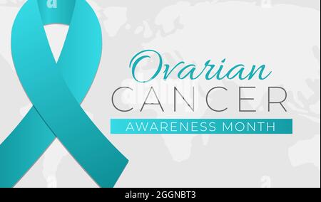 Mois de la sensibilisation au cancer de l'ovaire contexte Illustration bannière Illustration de Vecteur