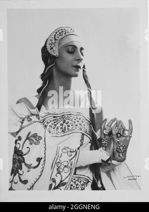 Portrait de la danseuse de ballet Olga Sessivtzeva (1895-1991). Musée : COLLECTION PRIVÉE. Auteur: Boris Lipnitzki. Banque D'Images