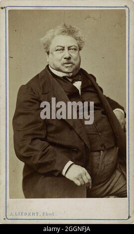 L'auteur Alexandre Dumas père (1802-1870). Musée : COLLECTION PRIVÉE. Auteur: Alphonse Liébert. Banque D'Images