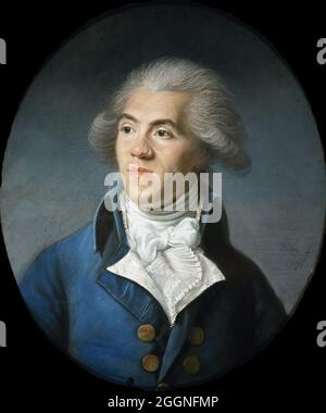 Portrait d'Antoine-Pierre-Joseph-Marie Barnave (1761-1793). Musée : Musée Carnavalet, Paris. Auteur: JOSEPH BOZE. Banque D'Images