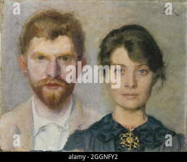 Portrait double de Marie et Peder Severin Krøyer. Musée: Skagens Kunstmuseer. Banque D'Images