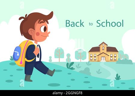 Dessin animé arrière-plan de l'école Illustration vectorielle. Illustration de Vecteur