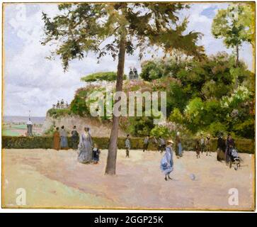 Camille Pissarro, le jardin public de Pontoise, peinture, 1874 Banque D'Images