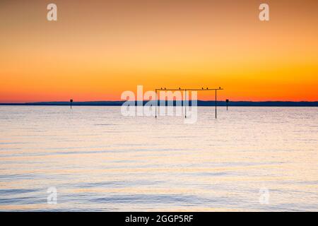 Blick von Arbon über den Bodensee BEI Sonnenaufgang Banque D'Images