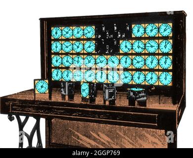 La machine de tabulation était un dispositif électrique conçu pour aider à résumer les informations. Banque D'Images