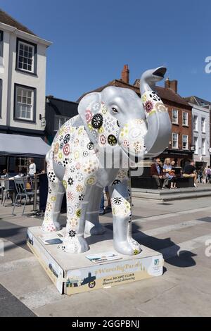 Silverella par Lena Kibbler; Grande Parade de Worcester; été 2021; Worcestershire; Angleterre. Banque D'Images