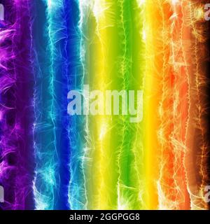 Arrière-plan abstrait avec gradient linéaire de raibow et lignes à motifs brillantes Banque D'Images