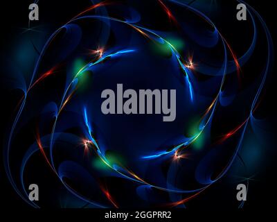 Guirlande abstraite sous forme de spirale - illustration 3d Banque D'Images