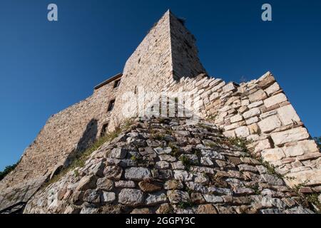 Suvereto. Le 'Rocca' (château) Banque D'Images
