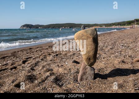 Baratti, Piombino, Livourne. Plage de Baratti Banque D'Images