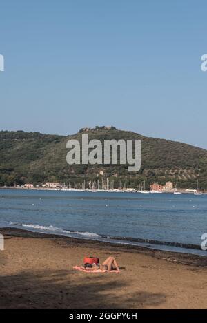 Baratti, Piombino, Livourne. Plage de Baratti Banque D'Images