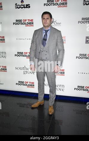 Londres, Royaume-Uni. 1er septembre 2021. Josh Myers, a assisté à la montée du FootSoldier Origins Premiere mercredi 1er septembre à Cineworld, Leicester Square. Sortie prévue dans les cinémas à travers le Royaume-Uni à partir du vendredi 3 septembre crédit: SPP Sport Press photo. /Alamy Live News Banque D'Images