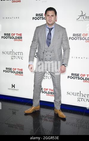 Londres, Royaume-Uni. 1er septembre 2021. Josh Myers, a assisté à la montée du FootSoldier Origins Premiere mercredi 1er septembre à Cineworld, Leicester Square. Sortie prévue dans les cinémas à travers le Royaume-Uni à partir du vendredi 3 septembre crédit: SPP Sport Press photo. /Alamy Live News Banque D'Images