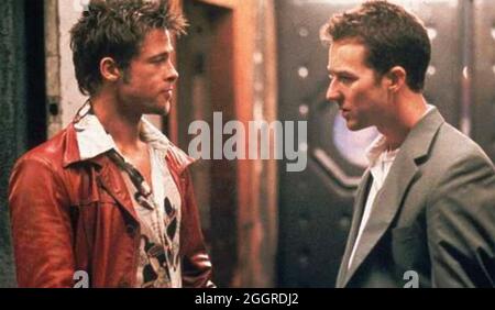 FIGHT CLUB 1999 film de Fox du 20e siècle avec Brad Pitt à gauche et Edward Norton Banque D'Images