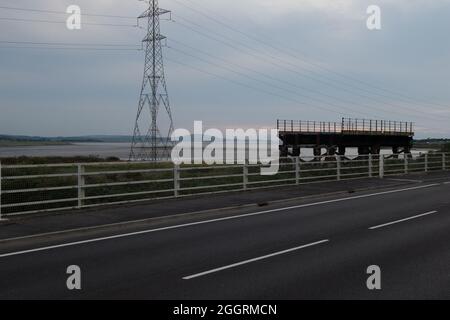 The Loughor Bridge, pays de Galles, Royaume-Uni Banque D'Images