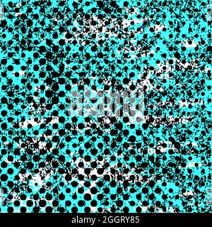 Grunge la texture abstraite de recouvrement de demi-teinte. Texture de détresse des taches, taches, points, rayures. Toile de fond vintage endommagée. Élément de conception artistique sale Illustration de Vecteur