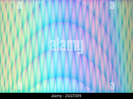 Arrière-plan hologramme élégant de style vaporwave 90 avec cellules géométriques abstraites et couleurs irisées Illustration de Vecteur