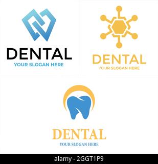 Dessin du logo de l'icône de la dent de la clinique dentaire Illustration de Vecteur