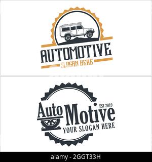 Logo d'aventure automobile hors route Illustration de Vecteur