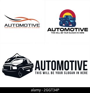 Logo de voiture tout-terrain automobile Illustration de Vecteur