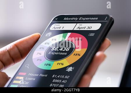 Application Money Tracker Planification budgétaire et des dépenses Banque D'Images