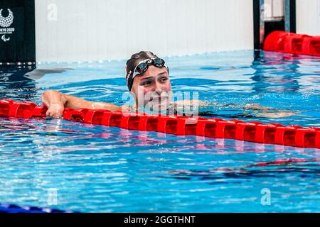 TOKYO, JAPON - SEPTEMBRE 3 : Chantalle Zijderveld, des pays-Bas, a terminé la 1ère compétition sur le 200m féminin Medley - SM10 lors des Jeux paralympiques de Tokyo 2020 au Tokyo Aquatics Centre le 3 septembre 2021 à Tokyo, Japon (photo par Ilse Schaffers/Orange Pictures) NOCNSF Banque D'Images