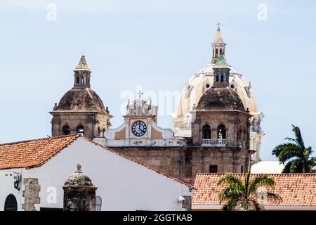 Eglise Saint Pierre Claver à Carthagène, Colombie Banque D'Images