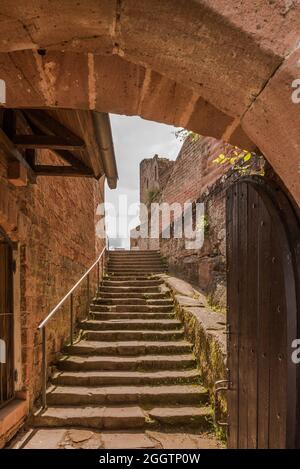 Le Château de Trifels Annweiler, près de la Forêt du Palatinat, Rhénanie-Palatinat, Allemagne Banque D'Images