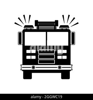 Icône de chariot incendie sur fond blanc. vecteur modifiable plat. Illustration de Vecteur