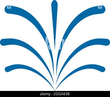 Modèle vectoriel de conception de logo d'icône de fontaine Illustration de Vecteur