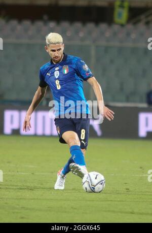 Jorginho de l'Italie lors de la coupe du monde de la FIFA Qatar 2022, qualifications Groupe C match de football entre l'Italie et la Bulgarie le 2 septembre 2022 au stade Artemio Franchi à Firenze, Italie crédit: Agence de photo indépendante / Alay Live News Banque D'Images