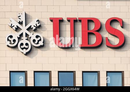 UBS Bank, Francfort-sur-le-main, Allemagne Banque D'Images