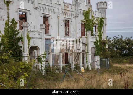 Hôtel abandonné, Holyhead, Anglesey Banque D'Images