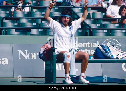 Joueur de tennis autrichien Barbara Paulus, Lipton Chaps 1994 Banque D'Images